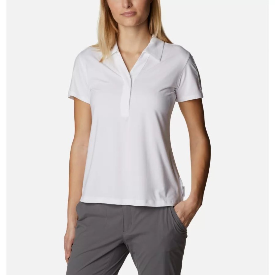 Weiß Columbia Firwood Camp II Poloshirt Für Damen
