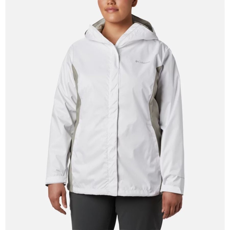 Weiß/feuersteingrau Arcadia Ii Damenjacke Plus Größe Columbia
