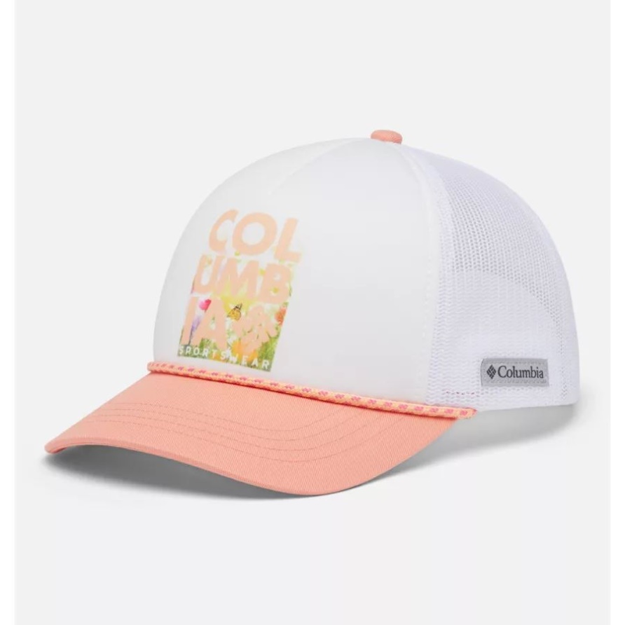 Weiße Florale Unschärfe/weiß Columbia Trucker-Hysteresenhut Für Damen