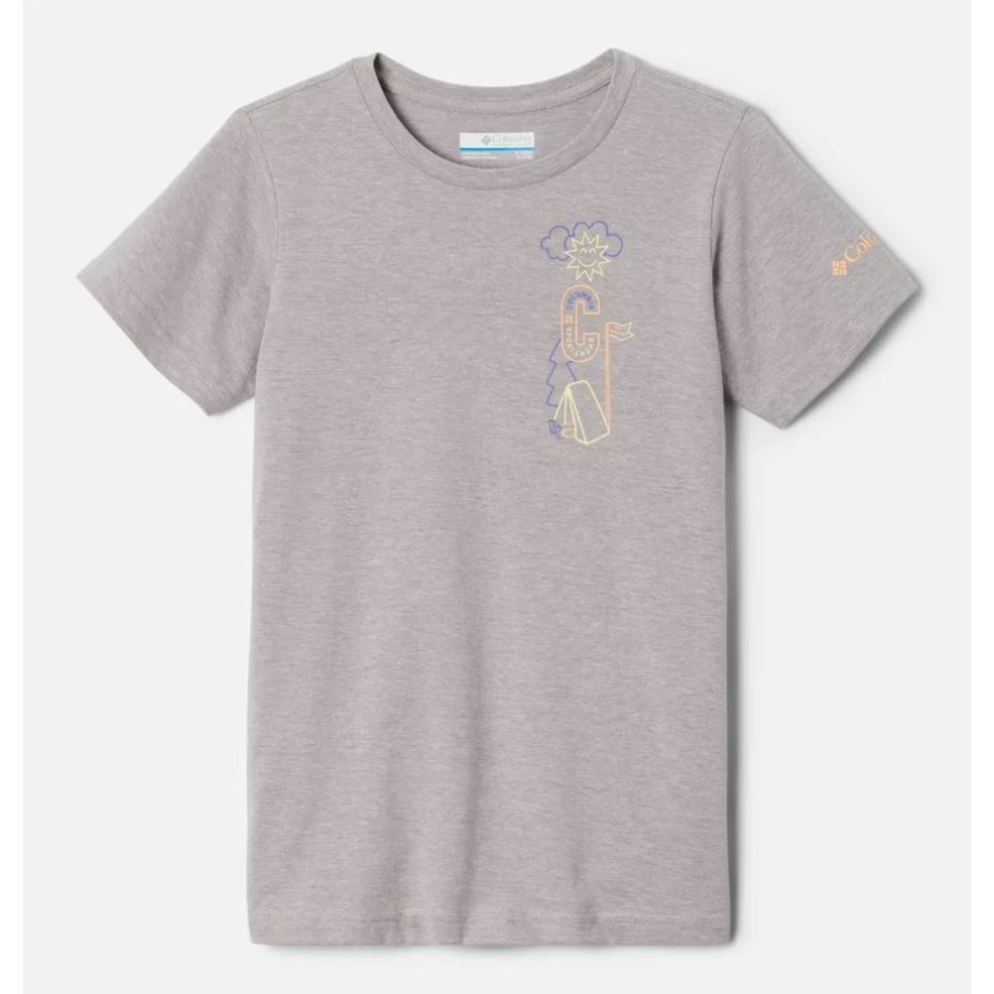 White Foxy Pack Columbia Kurzarm-Grafik-T-Shirt „Mission Lake“ Für Mädchen