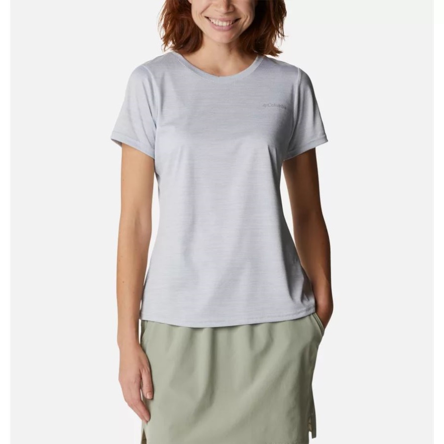 Alpine Chill Zero Kurzarmshirt Für Damen In Weiß Meliert Columbia