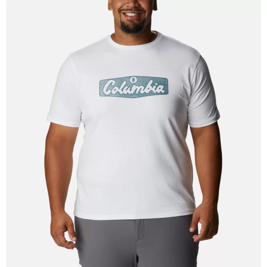 Rapid Ridge Grafik-T-Shirt Für Männer In Weiß/Hex-Schrift Columbia