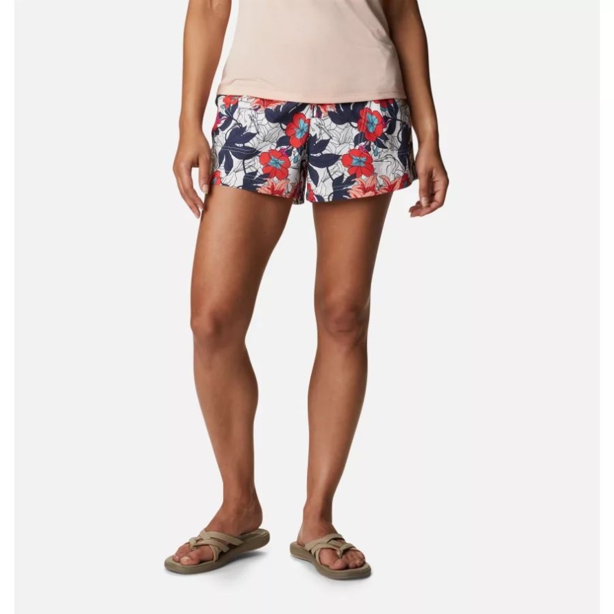 White Lakeshore Floral Multi Columbia Sandy River Ii Bedruckte Shorts Für Damen