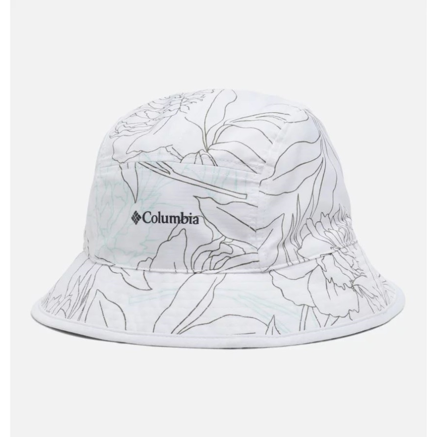White Leafy Lines/white Summerdry Wendbarer Fischerhut Columbia