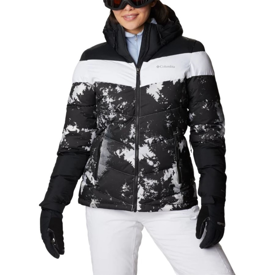 Weiß Lookup Print/Schwarz/Weiß Abbott Peak Isolierte, Wasserdichte Skijacke Für Damen Columbia