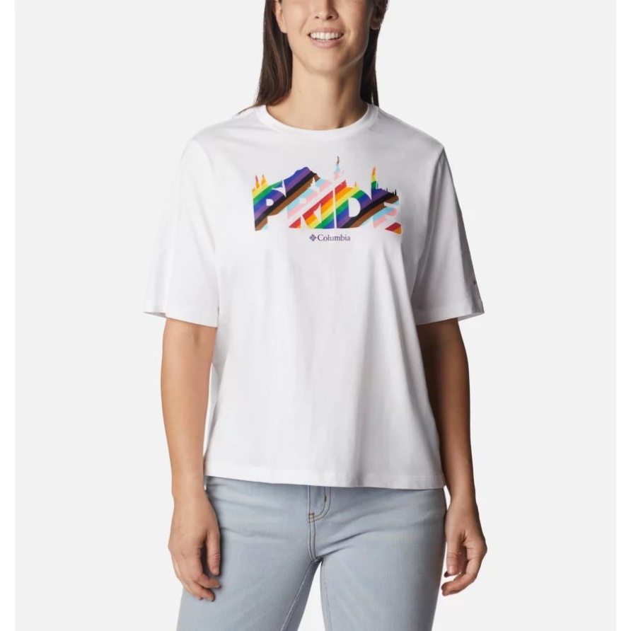 Weiß/outdoorsy Pride Damen-t-shirt Wild Places Columbia