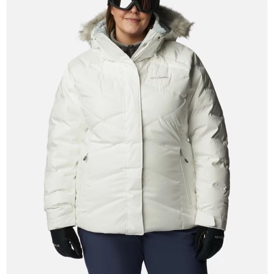Weiß Schimmernde Damen D Down Ii Jacke Plus Größe Columbia