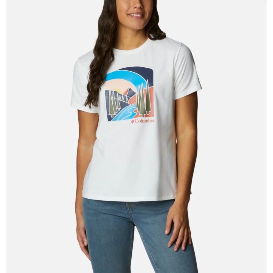Weiß/suntrek Hills Suntrek-grafik-t-shirt Für Frauen Ii Columbia