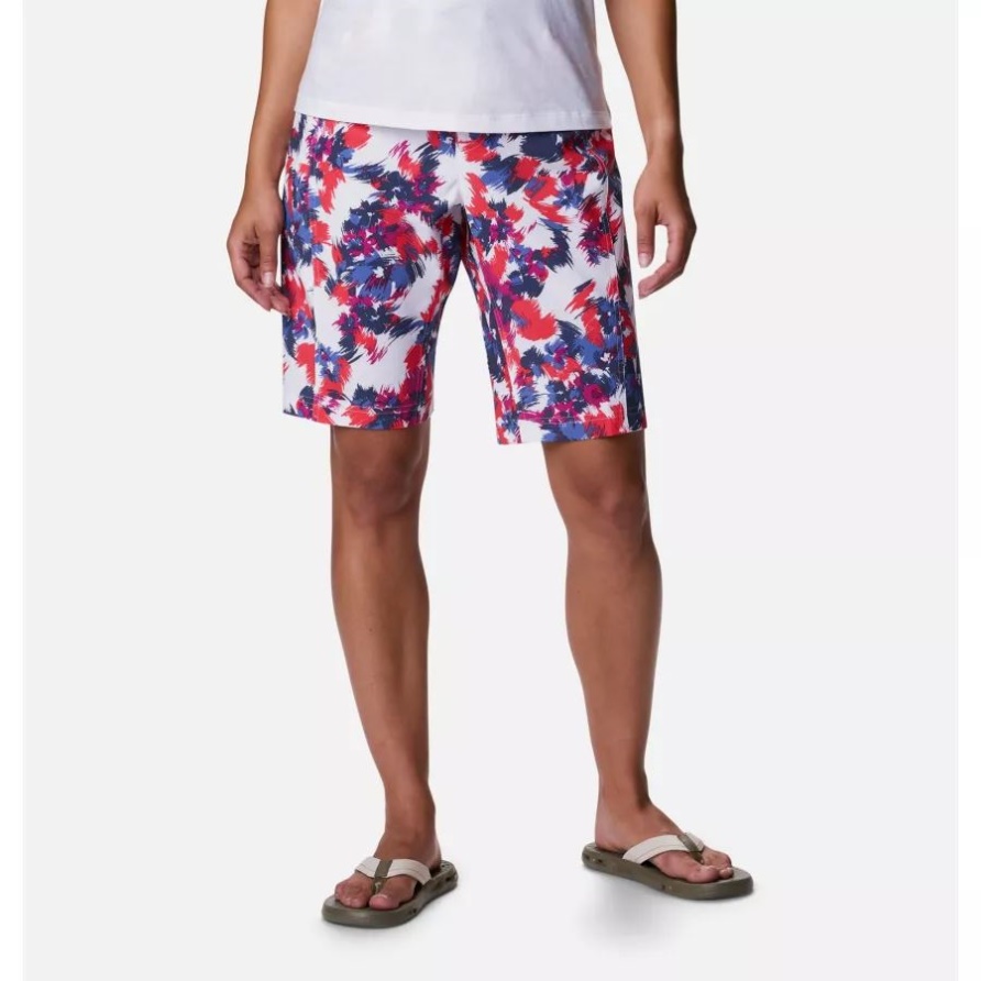 White Typhoon Blooms Multi Columbia Angenehme Creek Board Shorts Für Damen