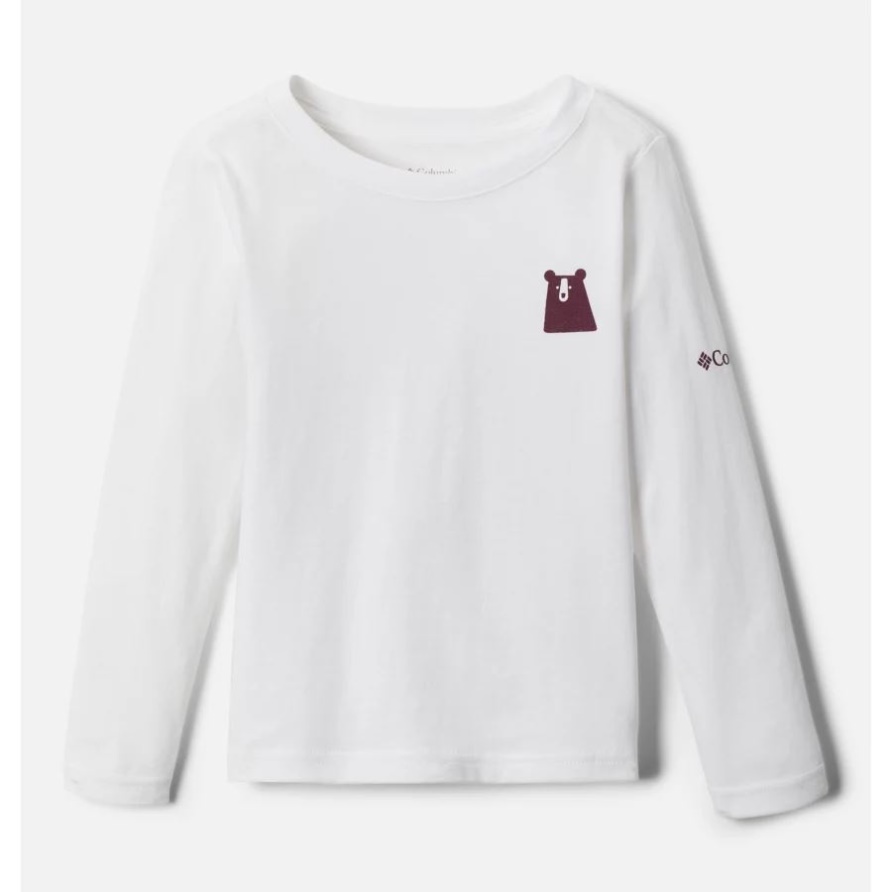 Weiß/Winterlands Columbia Mädchen Kleinkind Hazeldel Hill Ls Grafik T-Shirt