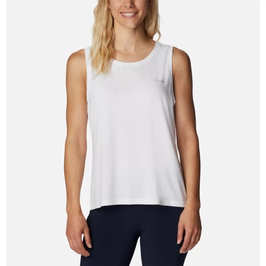 Weißes Gestricktes Tanktop Für Damen Columbia