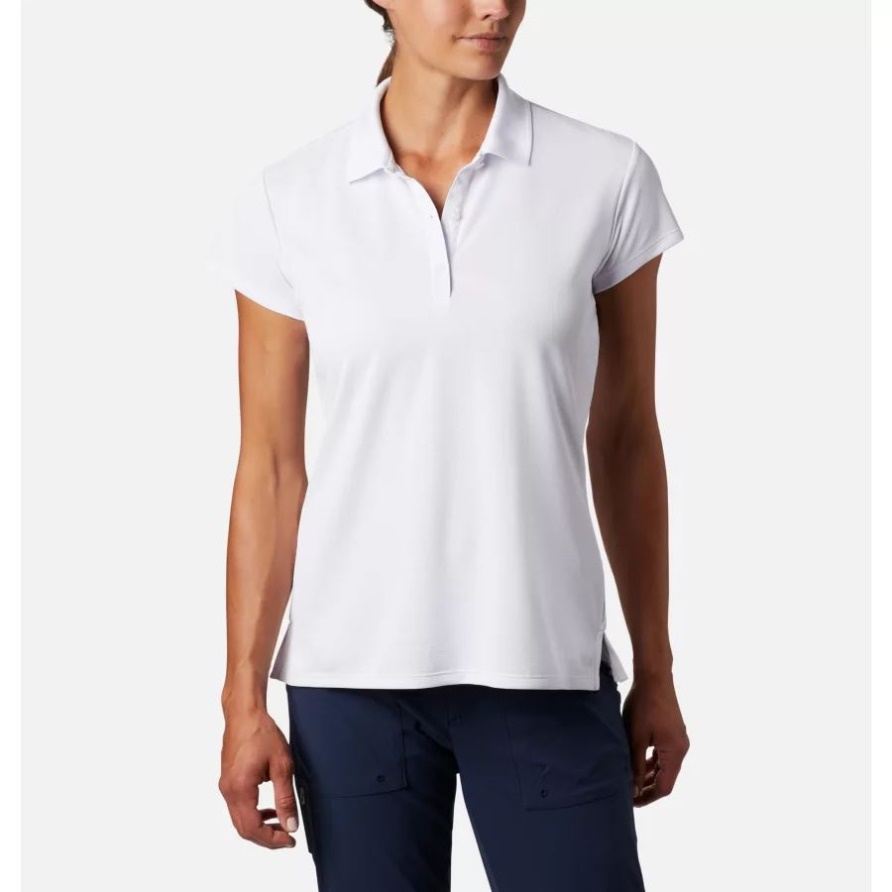 Weißes Pfg Innisfree Kurzarm-polo Für Damen Columbia