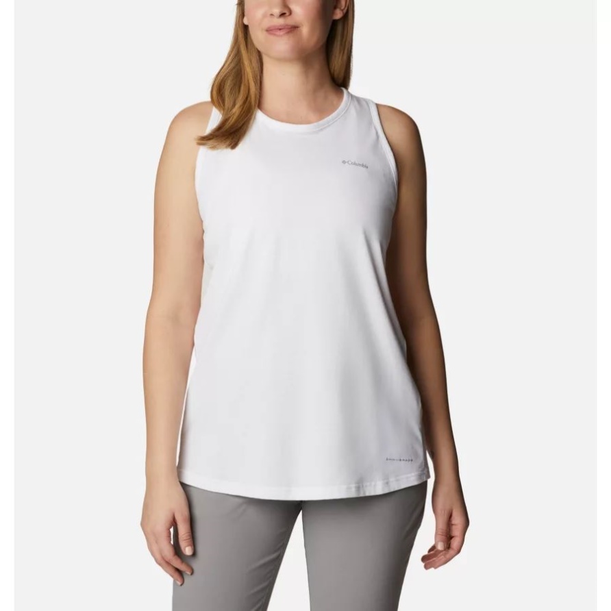 Weißes Sun Trek Tanktop Mit Racerback Für Damen Columbia