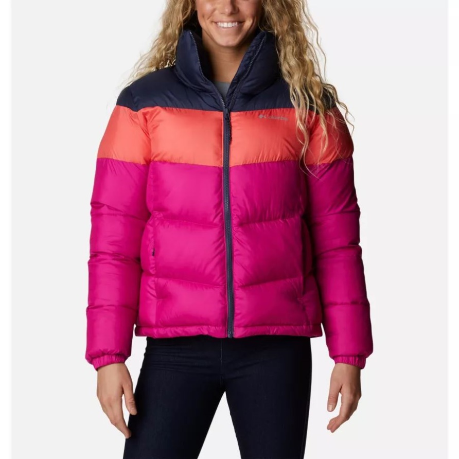 Wild Fuchsia/blush Pink/nocturnal Puffect Farbe Blockjacke Für Damen Columbia