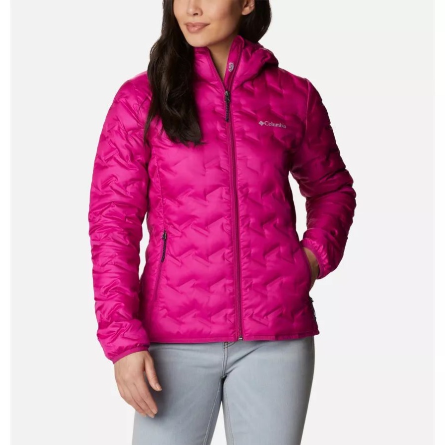 Wild Fuchsia Columbia Delta Ridge Daunenjacke Mit Kapuze