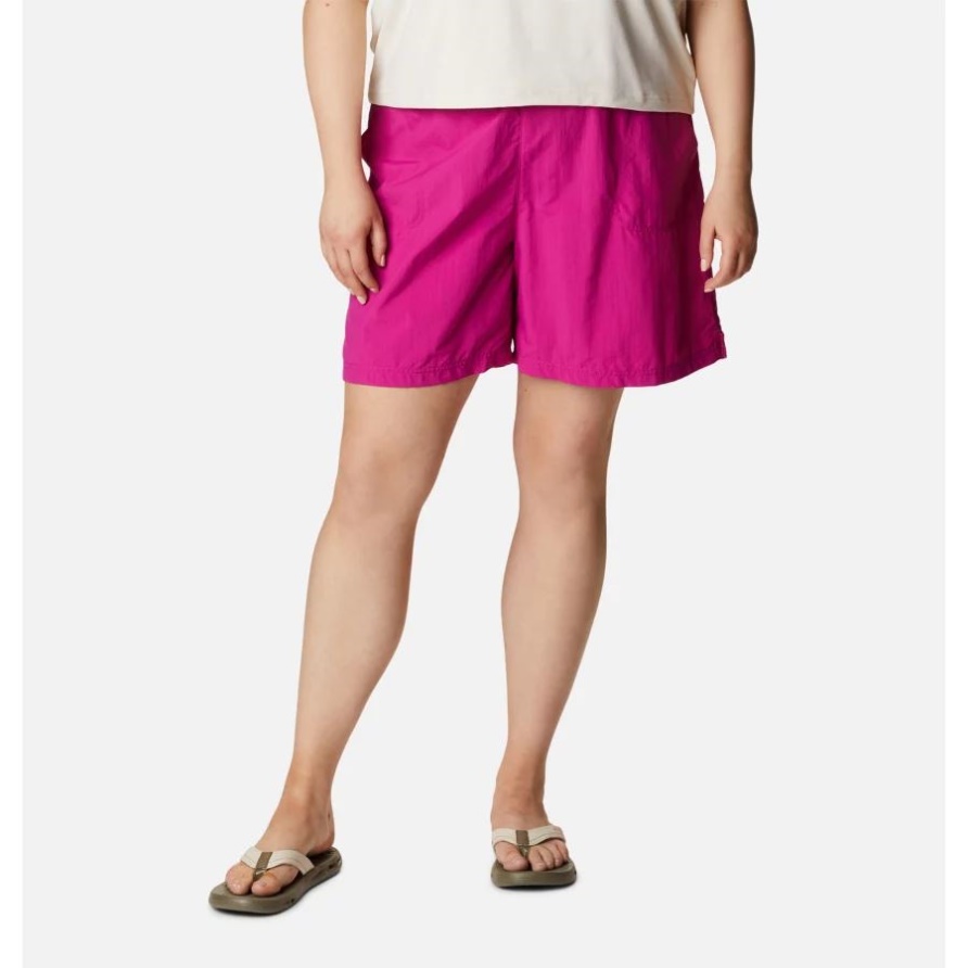 Wild Fuchsia Columbia Sandige Flussshorts Für Damen In Übergröße