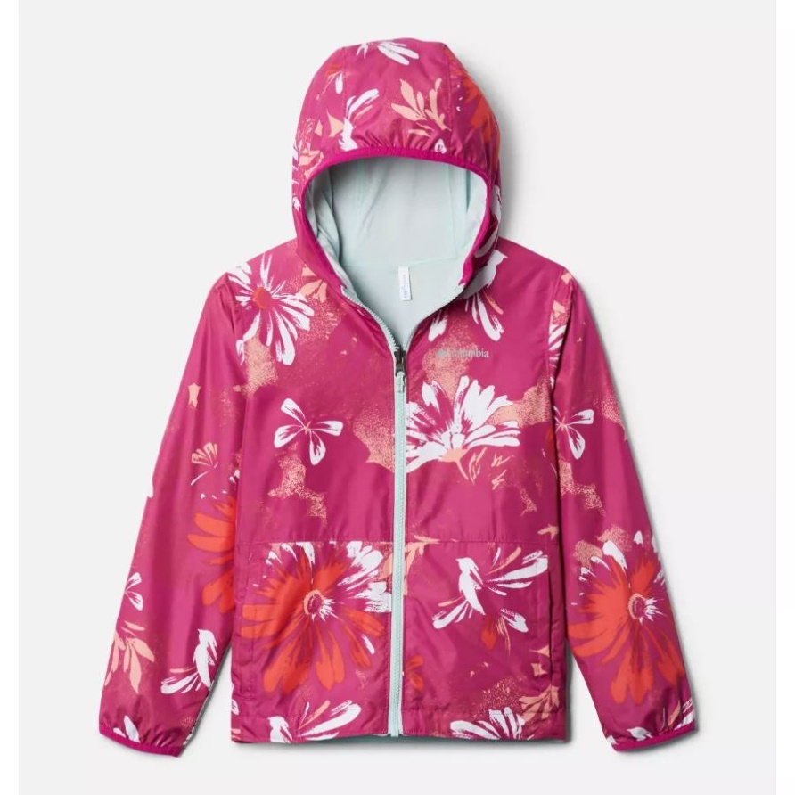 Wild Fuchsia Daisy Party Multi Columbia Wendejacke Mit Pixel Grabber Für Kinder