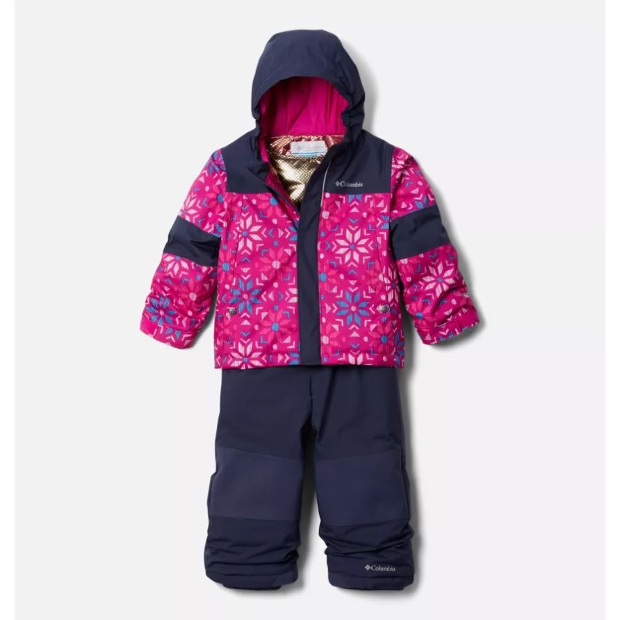 Wilde Fuchsia Papierflocken/nächtliches Kleinkind Mächtiger Mogul Omni-heat Unendlich Isoliertes Set Columbia