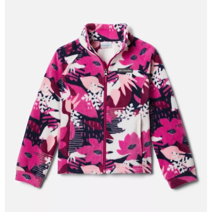 Benton Springs II Bedruckte Fleecejacke Für Mädchen Von Wild Fuchsia Scraptanical Columbia Brand