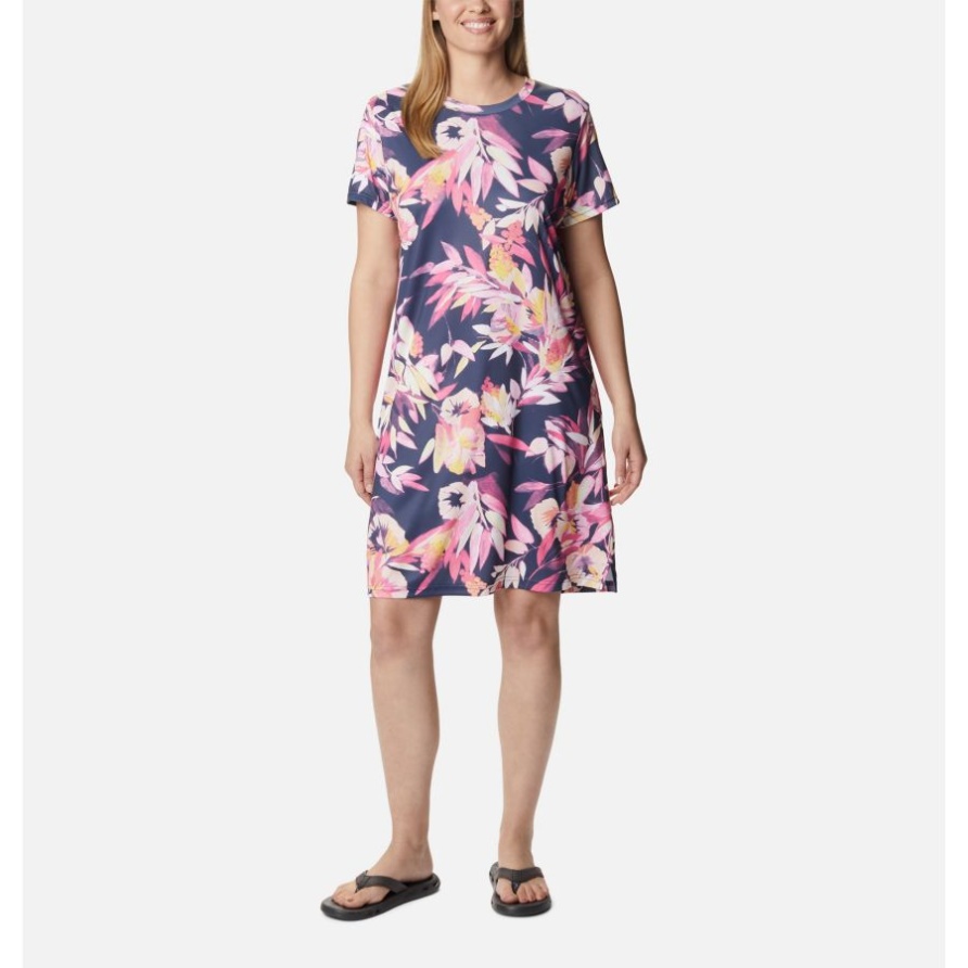 Wildgeranium/Wisterian Columbia Damen Fork Stream Kleid