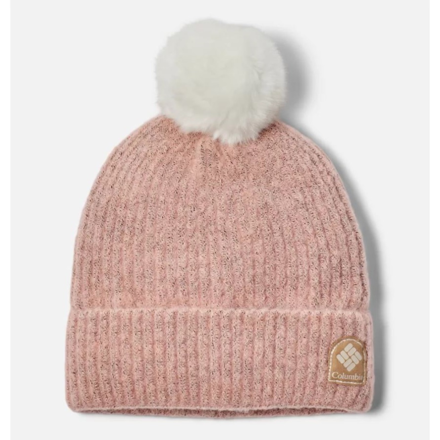 Winterunschärfe Pom Pom Beanie Columbia Pfirsichblüte