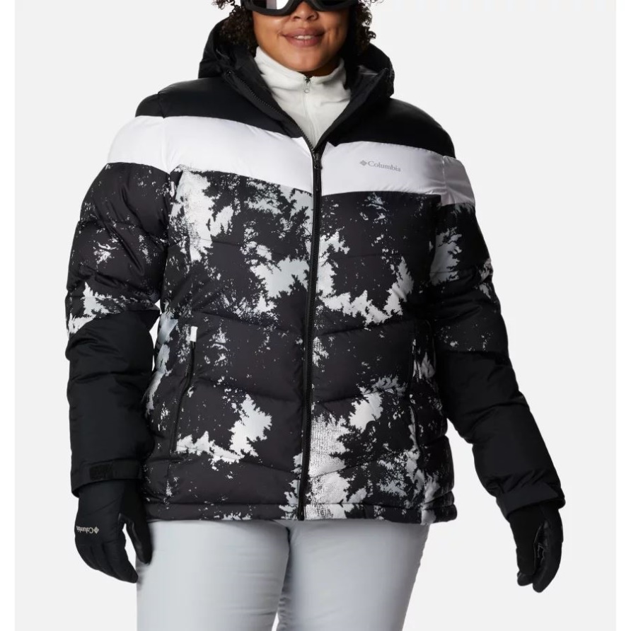 Abbott Peak Isolierte Jacke Für Damen In Großen Größen Weiß Lookup Print/schwarz/weiß Columbia