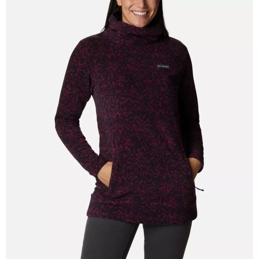 Ali Peak Fleece-Tunika Für Damen Columbia Marionberry Terrain-Print