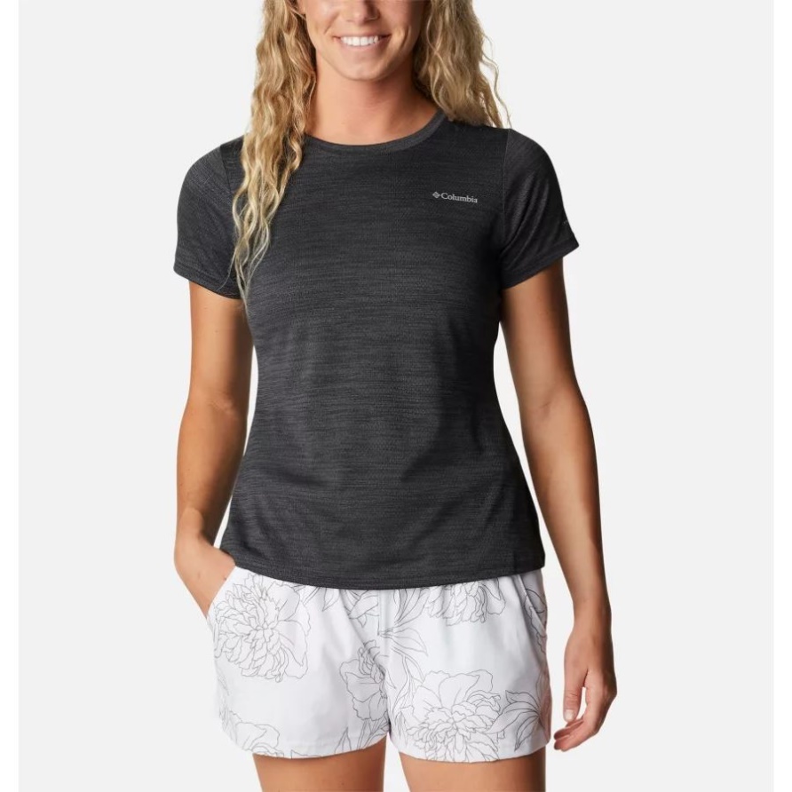 Alpine Chill Zero Kurzarmshirt Für Damen Black Heather Columbia