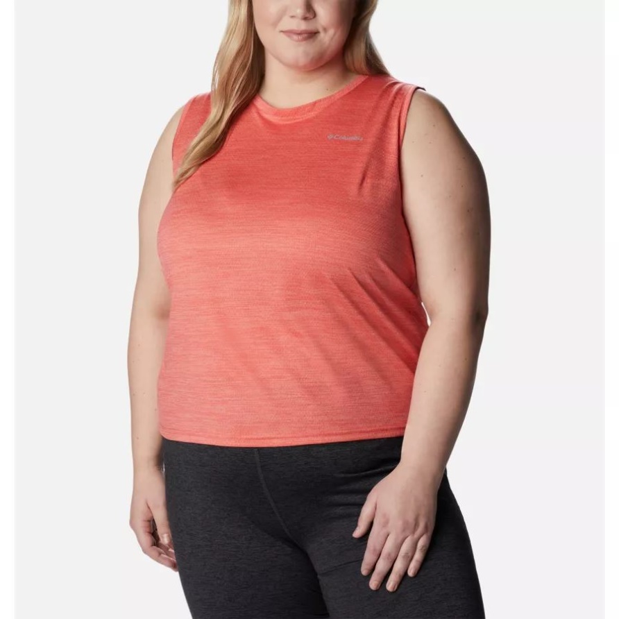 Alpine Chill Zero Tanktop Für Damen In Übergröße Columbia Red Hibiscus Heather