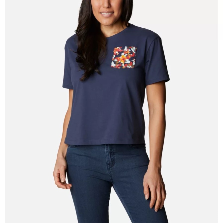 Alpine Way Ii Lässiges T-shirt Für Damen Nachtaktiv/nachtaktiv Multi Typhoon Bloom Columbia