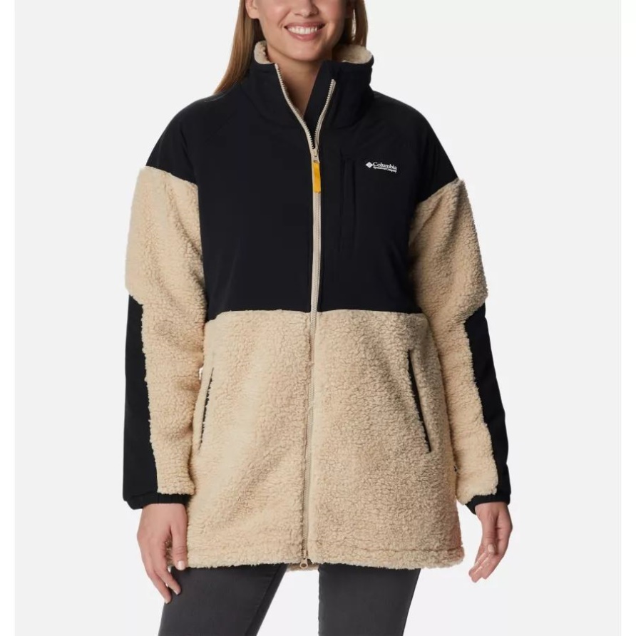 Ballistic Ridge Fleecejacke Mit Durchgehendem Reißverschluss Für Damen Columbia Ancient Fossil/Black