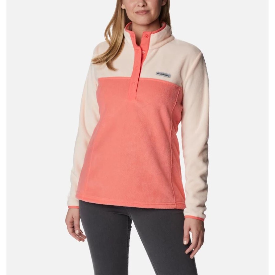 Benton Springs 1/2-Druckknopf-Pullover Für Damen In Blush Pink/Peach Blossom Columbia