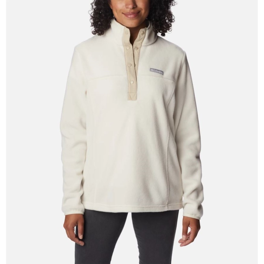 Benton Springs 1/2-Snap-Pullover Für Damen Kreide/altes Fossil Columbia