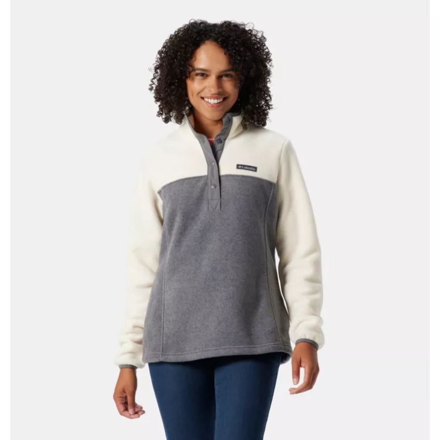 Benton Springs 1/2-Snap-Pullover Für Damen City Grey Heather/Chalk Columbia