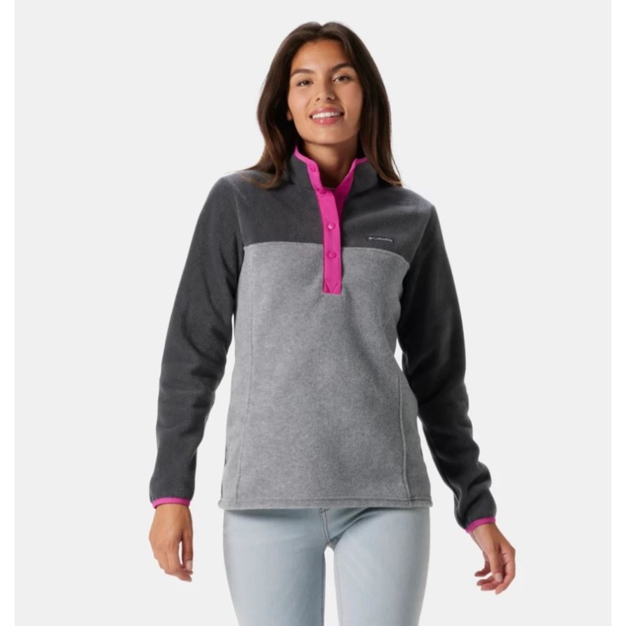 Benton Springs 1/2-Snap-Pullover Für Damen Columbia Light Grey Heather/Shark