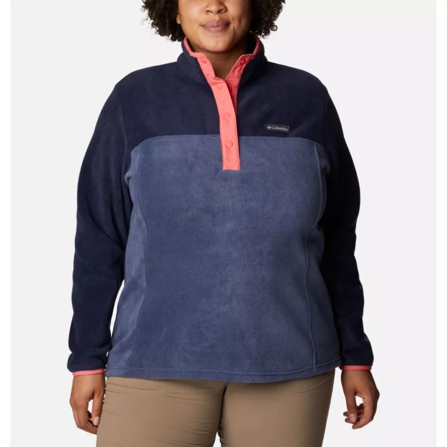 Benton Springs 1/2-Snap-Pullover Für Damen Plus Größe Columbia Nachtaktiv/dunkel Nachtaktiv