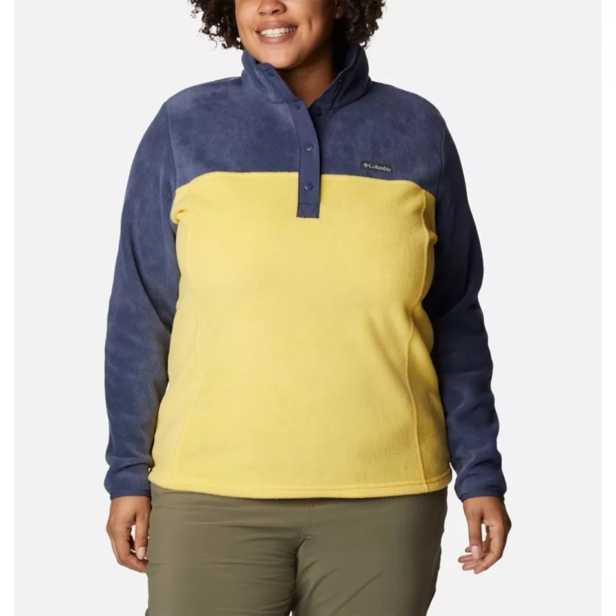 Benton Springs 1/2-Druckknopf-Pullover Für Damen In Übergröße Columbia Sun Glow/Nocturnal