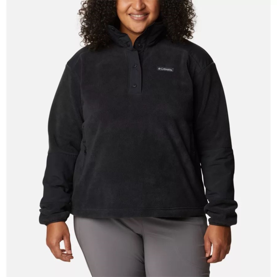 Benton Springs Crop Pullover Für Damen In Übergröße Black Columbia