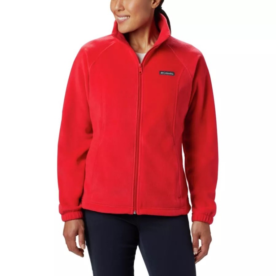 Benton Springs Fleecejacke Mit Durchgehendem Reißverschluss Für Damen Columbia Red Lily