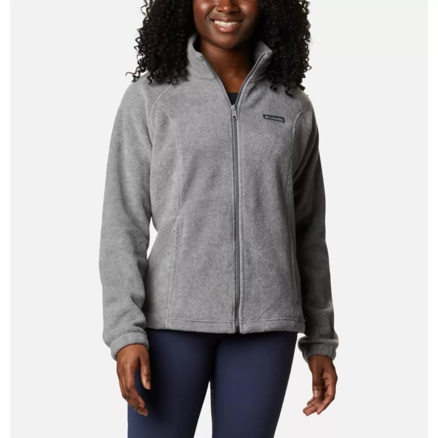 Benton Springs Fleecejacke Mit Durchgehendem Reißverschluss Für Damen Hellgrau Heather Columbia