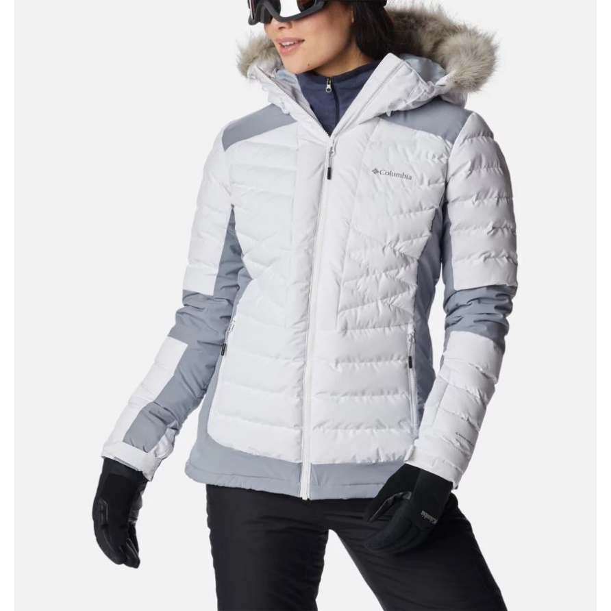 Bird Mountain Omni-Heat Infinity Isolationsjacke Für Damen Columbia White/Tradewinds Grey