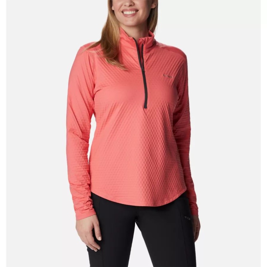 Bliss Ascent Shirt Mit Halblangem Reißverschluss Für Damen In Blush Pink Columbia