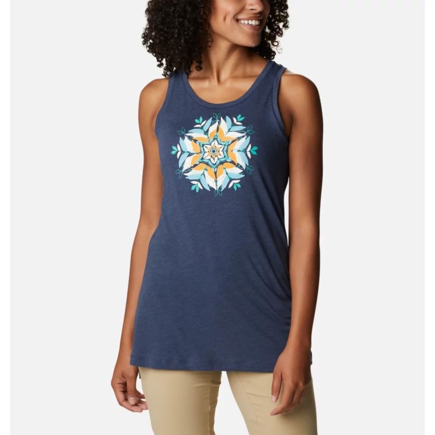 Women's Bluff Mesa Tank Columbia Nachtaktives Heidekraut/florale Blattlandschaft