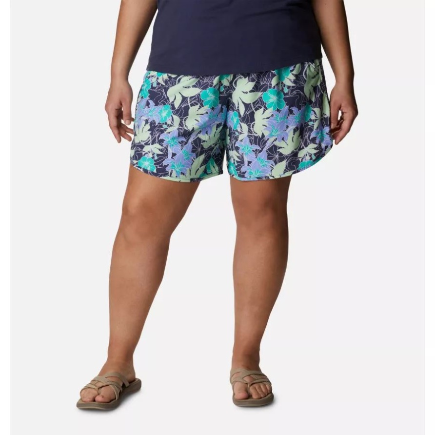 Damen-Shorts Mit Bogata-Bay-Stretch-Print Plus Größe Key West Lakeshore Flora Columbia