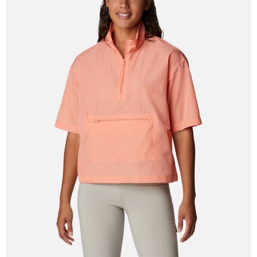 Damen-Pullover „Boundless Trek“ Mit Halbem Reißverschluss Columbia Summer Peach