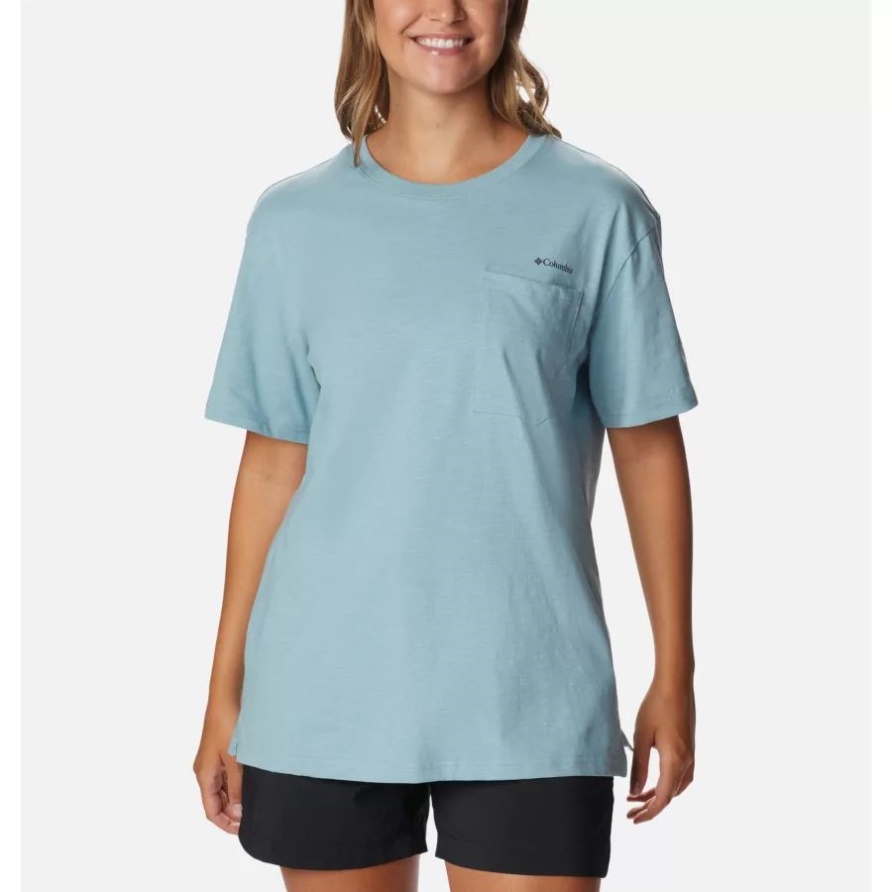 Break It Down Damen-T-Shirt Stone Blue Columbia