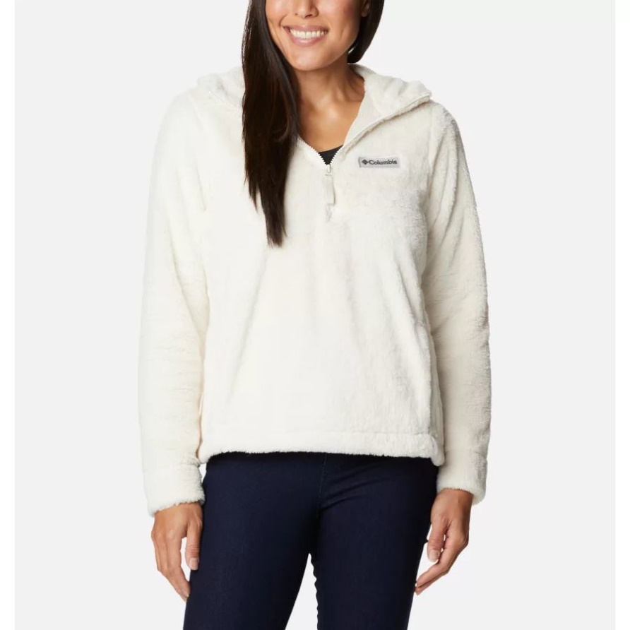 Sherpa-Pullover Mit Kapuze Für Damen Im Bundle-Up Chalk Columbia