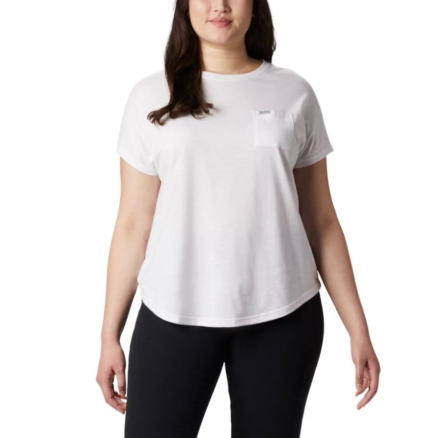 Cades Cape T-shirt Für Damen Plus Größe Columbia White