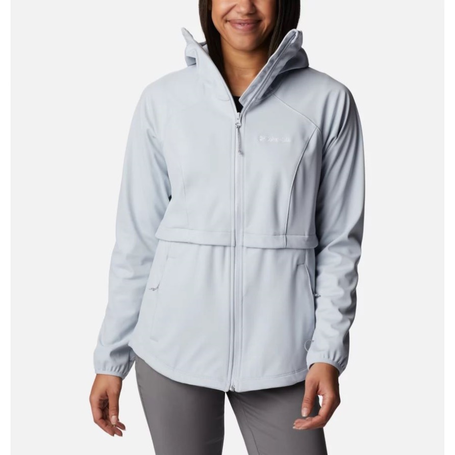 Damen-Softshell-Wanderjacke Mit Kapuze Von Canyon Meadows Cirrus Grey Columbia