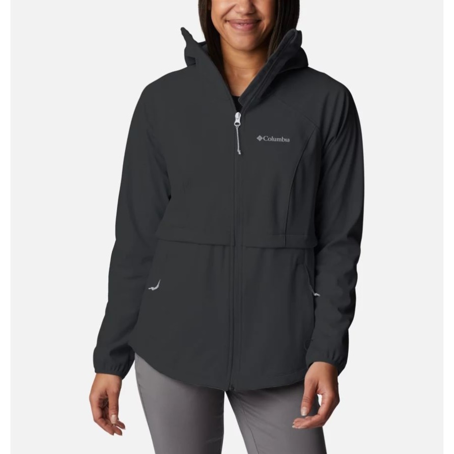 Damen-Softshell-Wanderjacke Mit Kapuze Von Canyon Meadows Columbia Black
